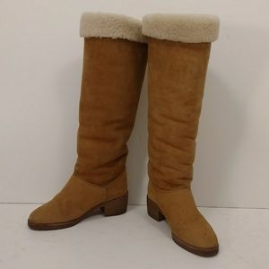 Genuine Sherpa Tall Boots Roots Canada Leather Fur
